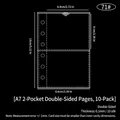 A7 2-pocket transparent binder sleeve inserts for photocard storage dual-sided loading - A7 2-Pocket Double-Sided Pages 10 Sheets 71#