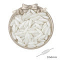 Perlmuttweiße 18x6mm ABS-Spindelperlen mit geprägtem Blumenmuster für DIY-Schmuck - Stil 70 18x6mm Cremeweiß 20g/Packung ca. 45 Stk.