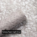 Dreamy hollow texture flower wrapping paper in light gray color 50x70cm 5 sheets pack - Light Gray