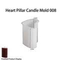 Translucent heart-shaped silicone candle mold with 5.9cm width and 7.2cm height - Heart-Shaped Column