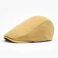 Gorra clásica amarillo mostaza para hombre y mujer en tejido de sarga de algodón vintage - Amarillo