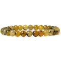 Dragon vein agate beaded bracelet with 6mm natural stones in earthy brown tones - Dragon Vein Agate