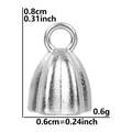 Colgante geométrico de acero inoxidable 304 plateado de 0,8 cm para joyería DIY - Plateado
