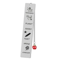 Silver stainless steel bookmark with red apple charm and teacher's quote engraving - Red Apple/Plant Seeds-17