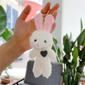 White Rabbit With Golden Buckle & Green Heart