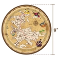 Piatto di carta da 9 pollici a tema mappa del tesoro dei pirati per feste avventura - Piatti di Carta Pirata (Grande)