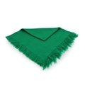 Knitted green elderly women headscarf with tassel fringe on a white background - Green