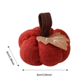 Zucca decorativa in tessuto a maglia rosso di 9cm per decorazioni autunnali festose - 9x6cm / Arancione (Lavorato a Maglia)