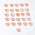 Set de 26 colgantes de corazón en acero inoxidable oro rosa con letras huecas del alfabeto - Letra A / Oro rosa