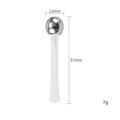 White metal eye cream applicator 57mm length with 12mm massage ball and 7g weight - White Eye Cream Stick (X0113)