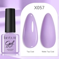 Purple soak-off gel polish X057 with shiny and matte top coat effects in 7ml bottle - Purple (57)