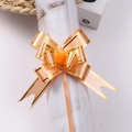 Champagne orange ribbon bow with gold edges for festive gift packaging decoration - Orange Gold Edge