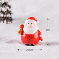 Miniature Santa Claus figurine holding a golden bell, holiday micro landscape ornament - Dark Grey Style 6 Santa Claus