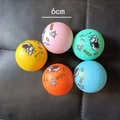 Lot de 5 balles élastiques de 6cm avec motifs astronaute en rose, bleu et jaune - Balle de l'espace de 6 cm (couleur aléatoire)