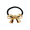 Minimalistisches Haargummi mit goldener Metallschleife für Punk-Haarstyling - Fliege