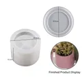 Silicone mold for DIY flower pots with relief floral pattern, size 10.9x8.1cm - Floral Pattern Storage Box