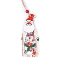 Ausgehöhlter Weihnachtsmann-Holzanhänger mit bunten Kerzen und Sternen für den Weihnachtsbaum - Stil B Weihnachtsmann