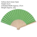 Hollow-out Folding Fan Dark Green