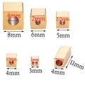 Golden stainless steel square spacer beads in various sizes for DIY jewelry making - 3*3mm/Hole 2mm / Gold