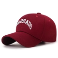 Classic cotton twill baseball cap in burgundy red with white Colorado embroidery - Adjustable / Normal Quality (Polyester Cotton) / Burgundy