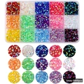 5mm flatback resin rhinestones set in 15 colors with AB finish for DIY crafts - BKHZ-027 (5mm-3800pcs)