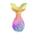 Mermaid tail foil balloon with colorful gradient scales for ocean themed birthday party - Colorful