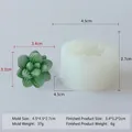 DIY 3D succulent silicone mold with finished green candle model and size measurements - Succulent F544