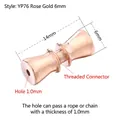 Rose gold spiral clasp connector in 14mm for DIY jewelry and pearl necklace making - YP76-6mm / Rose Gold