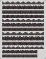 Black lace nail art stickers with intricate floral and wave patterns for DIY decoration - Black Lace Strip (tomoni 274)