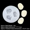 White silicone spiral wave mold with size specifications for fondant and clay crafts - 6# Spiral Noodles Style (B634) / Clear