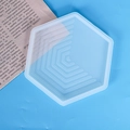 Zeshoekige siliconen mal voor hars onderzetters met geometrisch trapsgewijs ontwerp - Stijl 02 - Concentrische Zeshoeken