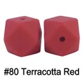 Perla ottagonale in silicone 17mm colore argilla rossa, stile #80 per dentizione e gioielli - 80# Sabbia Viola