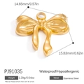 Pendentif nœud en acier inoxydable plaqué or 18k avec des propriétés imperméables - PJ91035 Forme de Nœud Papillon