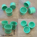 Porte-œufs en bois vert menthe pour Pâques, forme cylindrique, lot de quatre vues - Coquetier en Bois Moyen Cyan