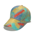 Colorful graffiti print baseball cap with curved brim and classic six-panel structure - M (56-58cm) / Yellow