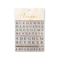 Adesivi per nail art con lettere inglesi dorate in finitura arancio-oro, stile 3222 - Oro Arancione