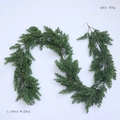 Realistic 1.8m Norfolk Pine Christmas garland in forest green for fireplace decor - TT180-03 (148 Heads)