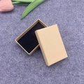 Rectangle kraft paper jewelry gift box with black foam insert and diamond texture - Kraft Paper Color