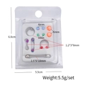 Mixed set of stainless steel and acrylic body piercing jewelry in transparent blister pack - Mixed Piercing Set