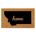 Brown rectangular coconut fiber Christmas door mat with Montana state home silhouette map - 40*60cm / Christmas Mat-10