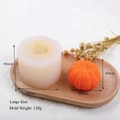 DIY translucent silicone pumpkin mold with orange finished product for stress relief craft - D41 Large Peeled Orange