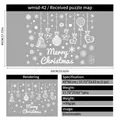 White Christmas window stickers with snowflakes and bells for glass decoration - Style wmsd-42 (45*60cm)
