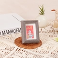 Gray wooden inspirational frame with motivational red art for desktop decoration - 3 Inch (8.2*10.6cm) / Black Wood Grain