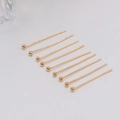 Set of 10 pieces 18k gold plated ball head pins for DIY jewelry making accessories - KC Gold