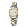 Miss fox women's watch in silver and gold dual-tone steel with crystal bezel - Two-tone (Gold & Silver)