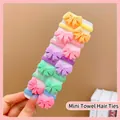 Detail of 10-piece set of macaron color hair ties with resin bow decorations for girls - Bow Tie (10 Pcs)