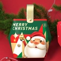 Scatola regalo di Natale con Babbo Natale, confezione festiva per dolci rossa e verde - Babbo Natale con pallina di Natale