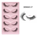 Cat-eye false eyelashes 3DMAO-17 with 35mm black band and 16mm winged tail length - 3DMAO-17