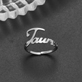 Anello regolabile in acciaio inossidabile argento con design minimalista del Toro - Aperto Regolabile / Toro Acciaio