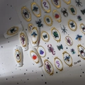 5D embossed insect nail art stickers with vintage gold frames and scorpion patterns - Retro Relief Insect and Animal Style (CO-382)